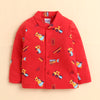 Red Boys Full Sleeves Cotton Night Suit