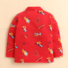 Red Boys Full Sleeves Cotton Night Suit