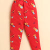 Red Boys Full Sleeves Cotton Night Suit