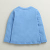 Blue & Pink Girls Full Sleeves Cotton T-Shirt & Pyjama Set