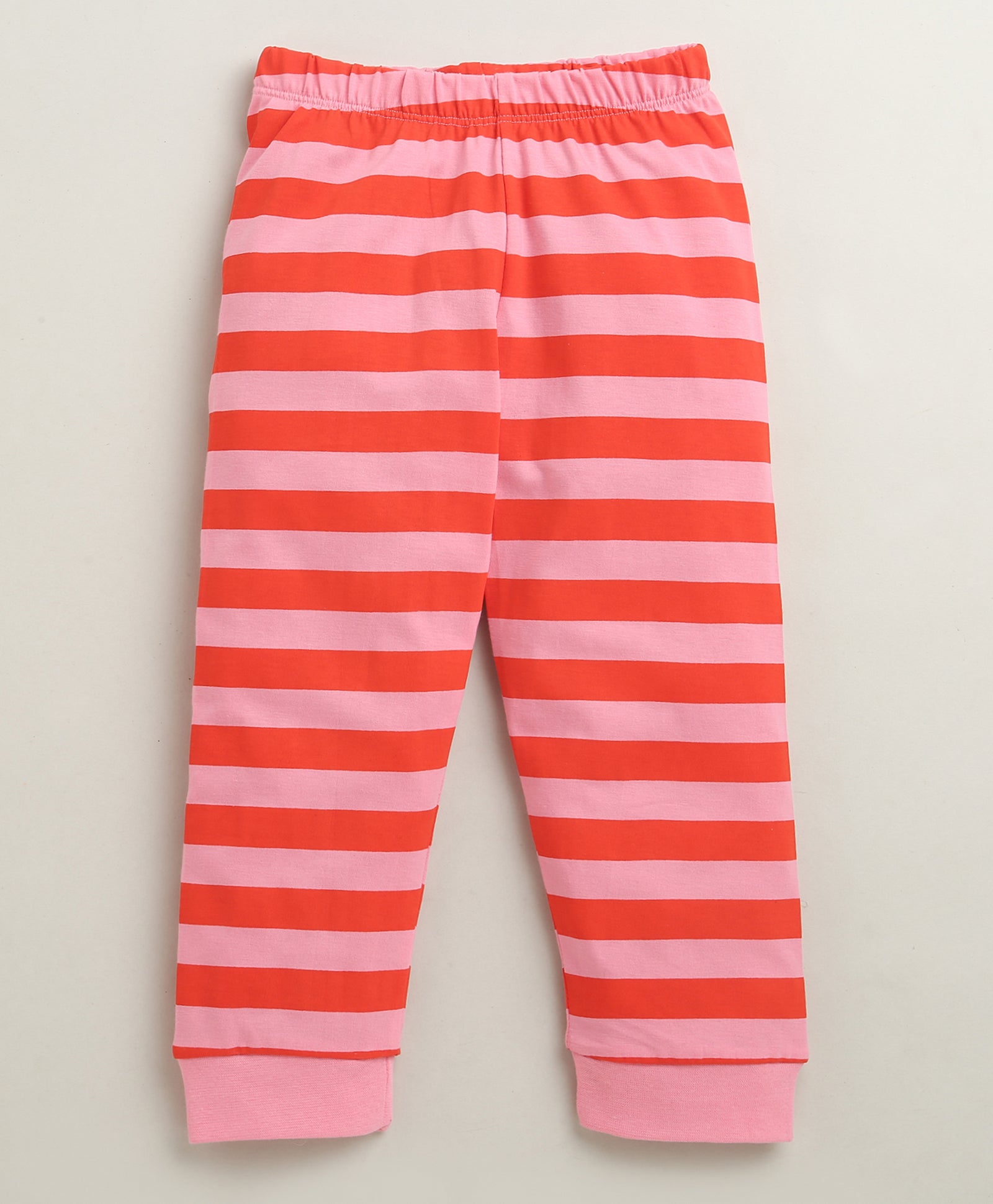 Blue & Pink Girls Full Sleeves Cotton T-Shirt & Pyjama Set