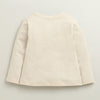 Beige & Pink Girls Full Sleeves Cotton T-Shirt & Pyjama Set