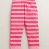 Beige & Pink Girls Full Sleeves Cotton T-Shirt & Pyjama Set