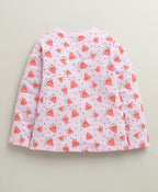 Bumzee Pink Graphic Print T-Shirt & Pyjama Set, Full Sleeves, 100% Cotton (Style Peb10983)