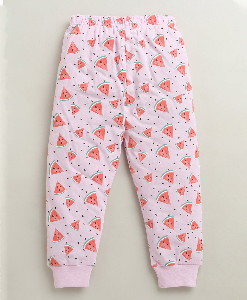 Bumzee Pink Graphic Print T-Shirt & Pyjama Set, Full Sleeves, 100% Cotton (Style Peb10983)