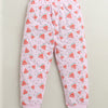 Pink Girls Full Sleeves Cotton T-Shirt & Pyjama Set