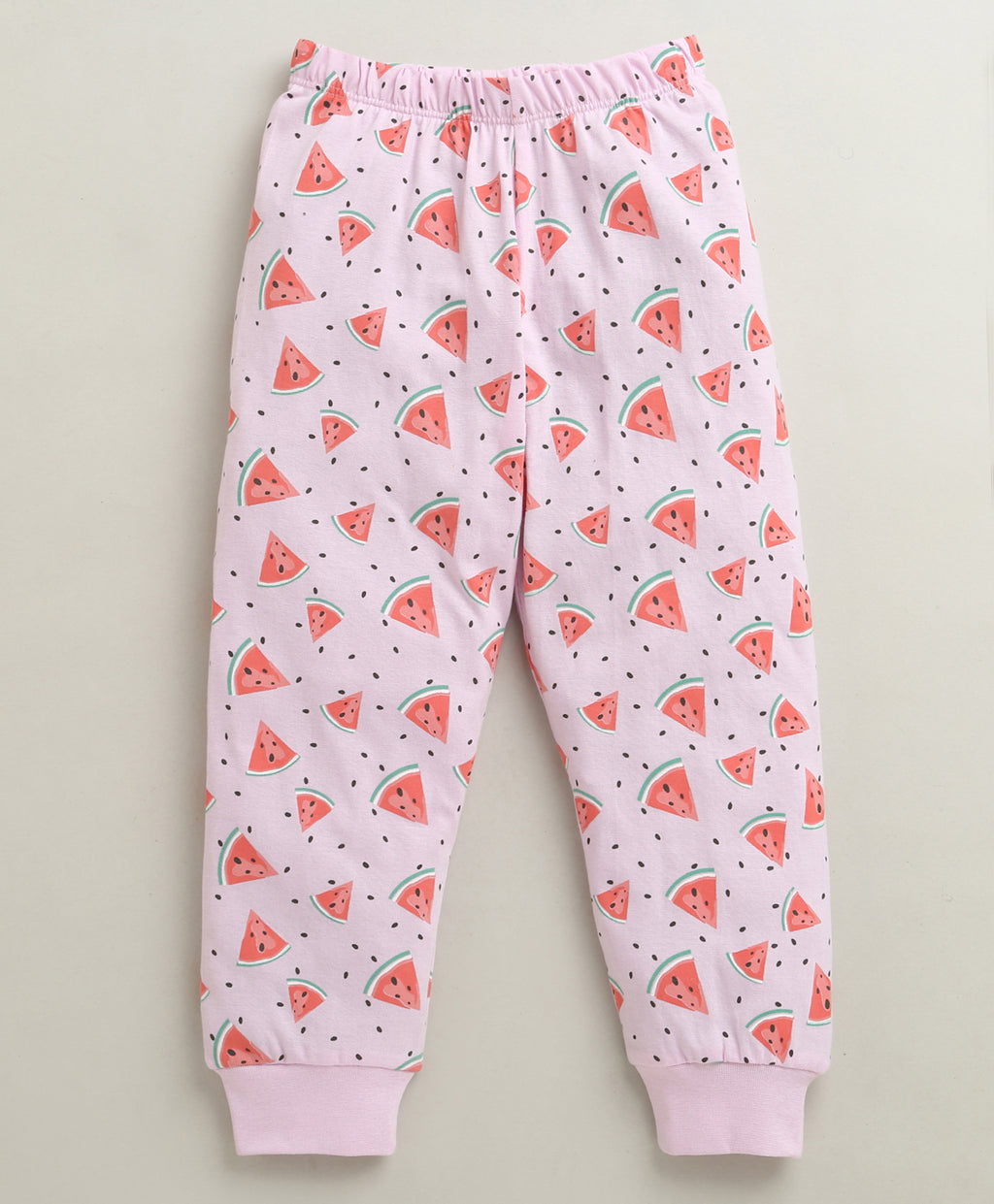 Bumzee Pink Graphic Print T-Shirt & Pyjama Set, Full Sleeves, 100% Cotton (Style Peb10983)