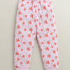 Pink Girls Full Sleeves Cotton T-Shirt & Pyjama Set