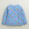 Blue Girls Full Sleeves Cotton T-Shirt & Pyjama Set
