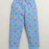 Blue Girls Full Sleeves Cotton T-Shirt & Pyjama Set