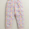 Dusty Pink Girls Full Sleeves Cotton T-Shirt & Pyjama Set