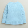 Blue Girls Full Sleeves Cotton T-Shirt & Pyjama Set