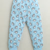 Blue Girls Full Sleeves Cotton T-Shirt & Pyjama Set