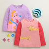 BUMZEE Pink & Lavender Girls Full Sleeves Cotton T-Shirts Pack Of 2