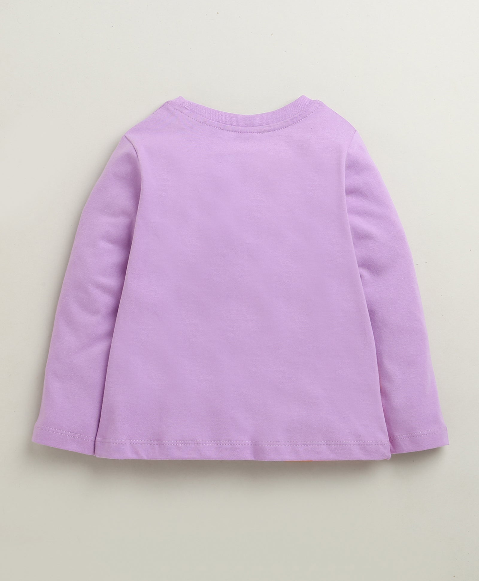 BUMZEE Pink & Lavender Girls Full Sleeves Cotton T-Shirts Pack Of 2