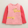 BUMZEE Pink & Lavender Girls Full Sleeves Cotton T-Shirts Pack Of 2