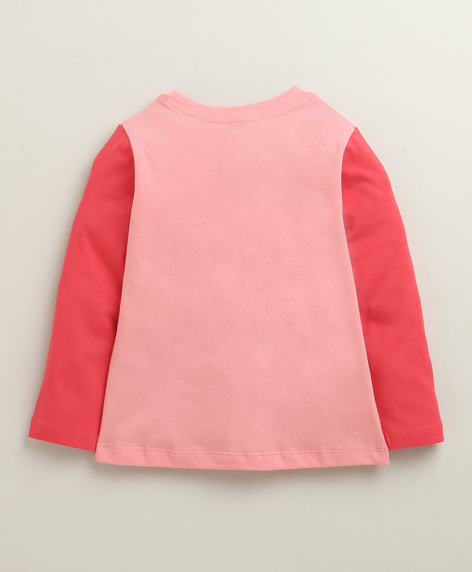 BUMZEE Pink & Lavender Girls Full Sleeves Cotton T-Shirts Pack Of 2