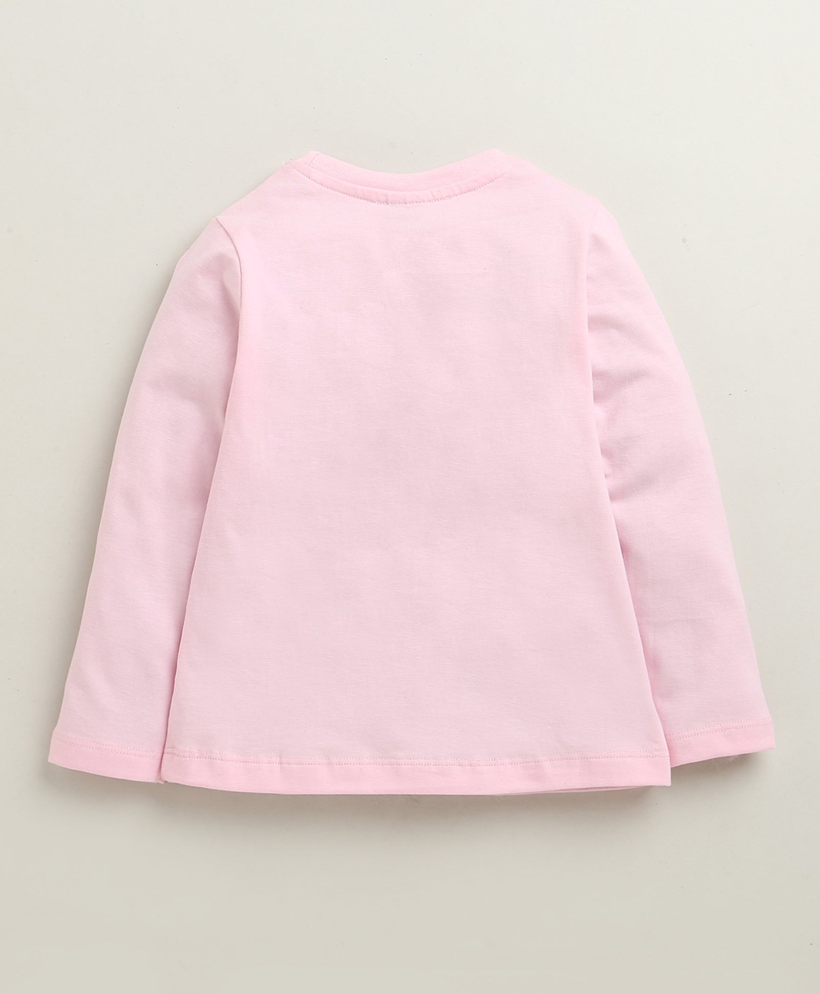 BUMZEE Baby Pink & Sky Blue Girls Full Sleeves Cotton T-Shirts Pack Of 2