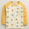 Yellow Boys Full Sleeves Cotton T-Shirt & Pyjama Set