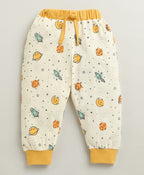 Bumzee Yellow Graphic Print T-Shirt & Pyjama Set, Full Sleeves, 100% Cotton