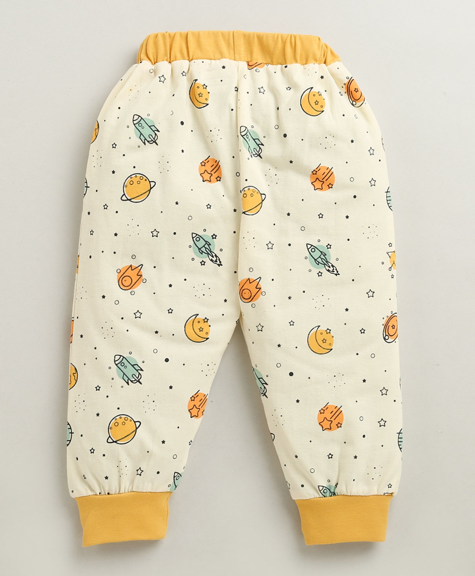 Yellow Boys Full Sleeves Cotton T-Shirt & Pyjama Set