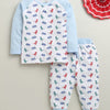 White Boys Full Sleeves Cotton T-Shirt & Pyjama Set