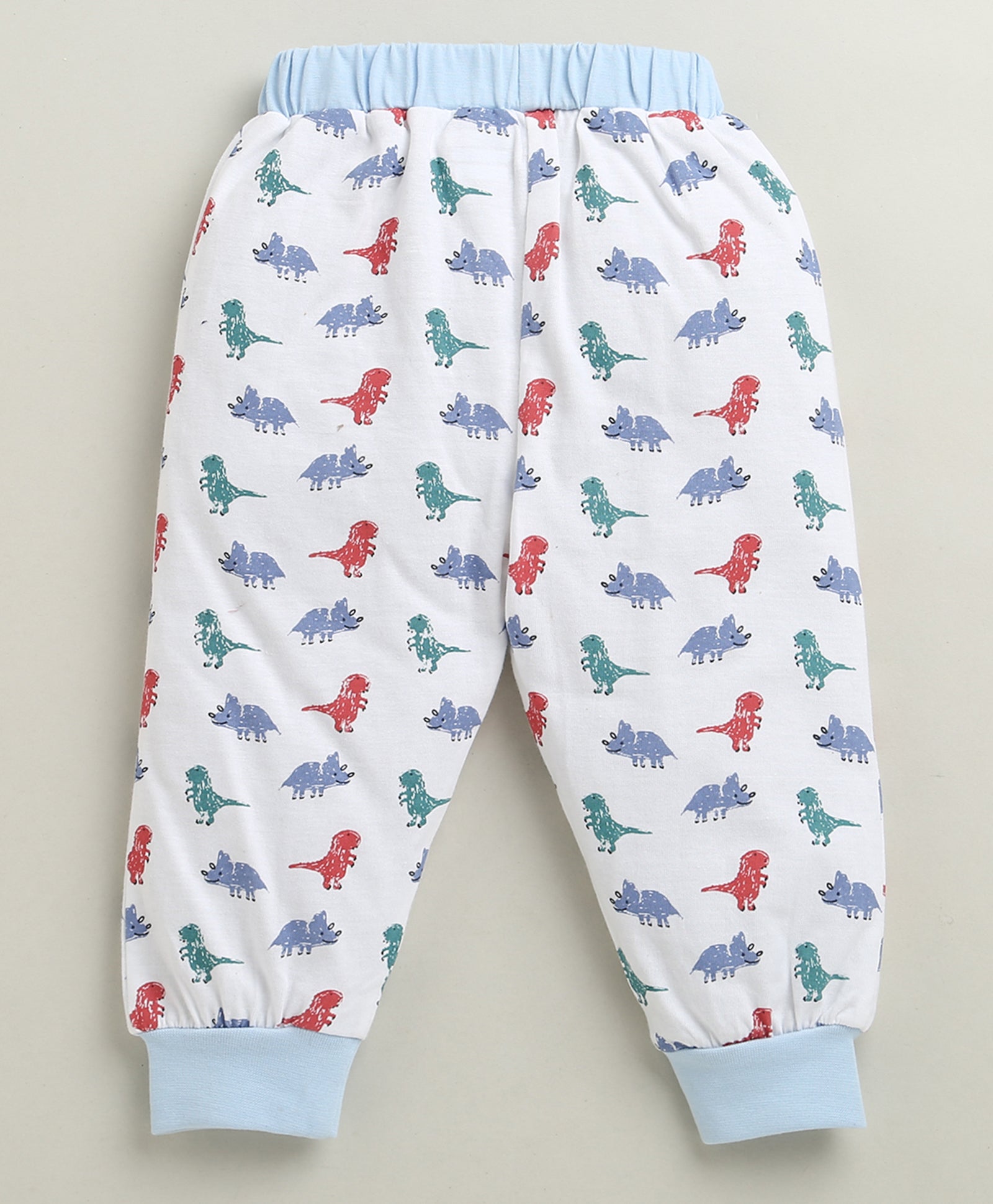White Boys Full Sleeves Cotton T-Shirt & Pyjama Set