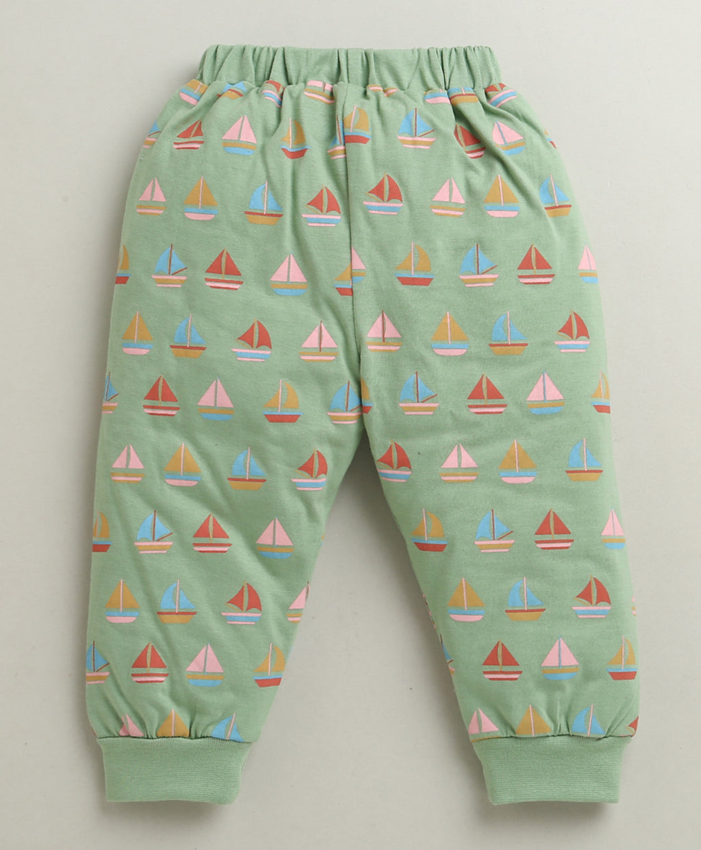 Bumzee Green Graphic Print T-Shirt & Pyjama Set, Full Sleeves, 100% Cotton (Style Peb10993)