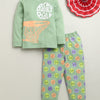 Green Boys Full Sleeves Cotton T-Shirt & Pyjama Set