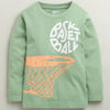Green Boys Full Sleeves Cotton T-Shirt & Pyjama Set