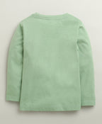 Bumzee Green Graphic Print T-Shirt & Pyjama Set, Full Sleeves, 100% Cotton (Style Peb10994)