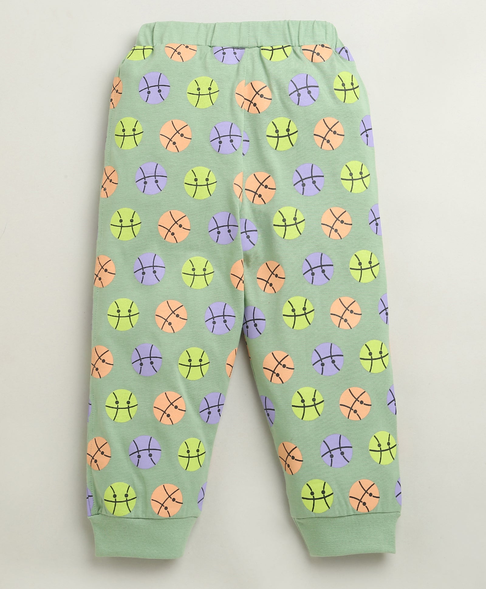Green Boys Full Sleeves Cotton T-Shirt & Pyjama Set