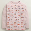 Dusty Pink Boys Full Sleeves Cotton T-Shirt & Pyjama Set