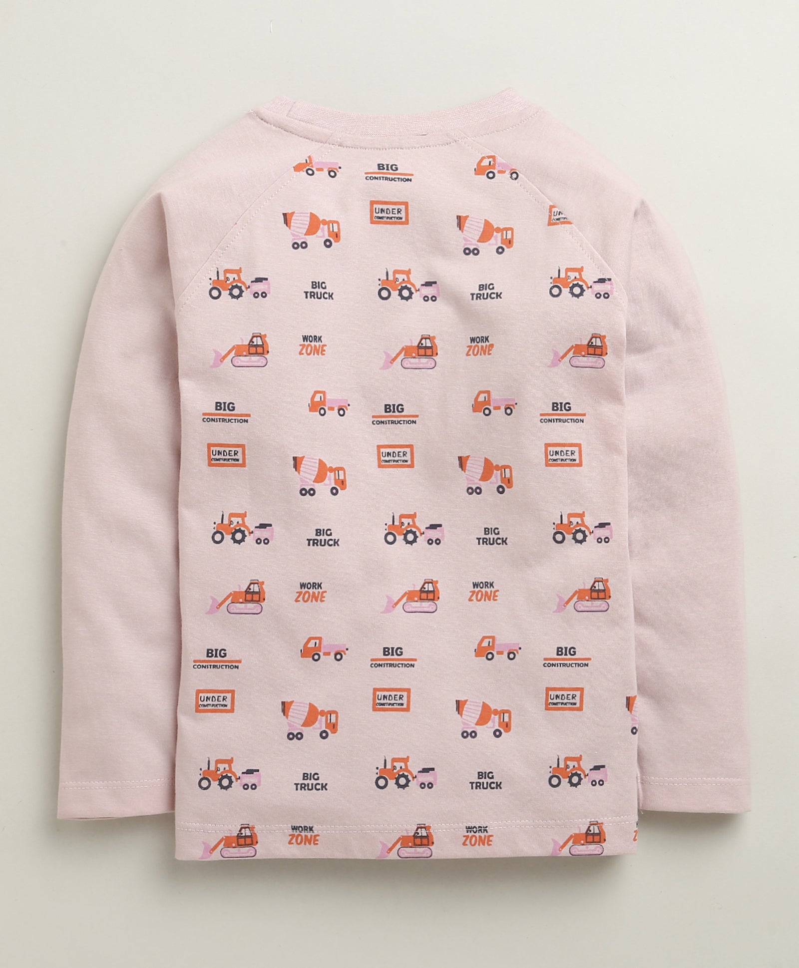 Dusty Pink Boys Full Sleeves Cotton T-Shirt & Pyjama Set