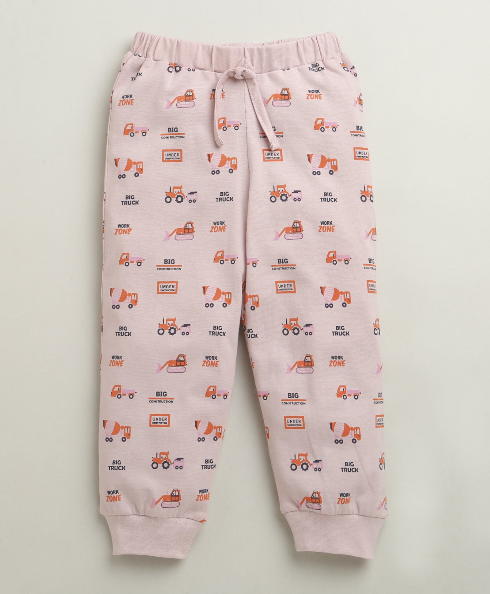 Dusty Pink Boys Full Sleeves Cotton T-Shirt & Pyjama Set