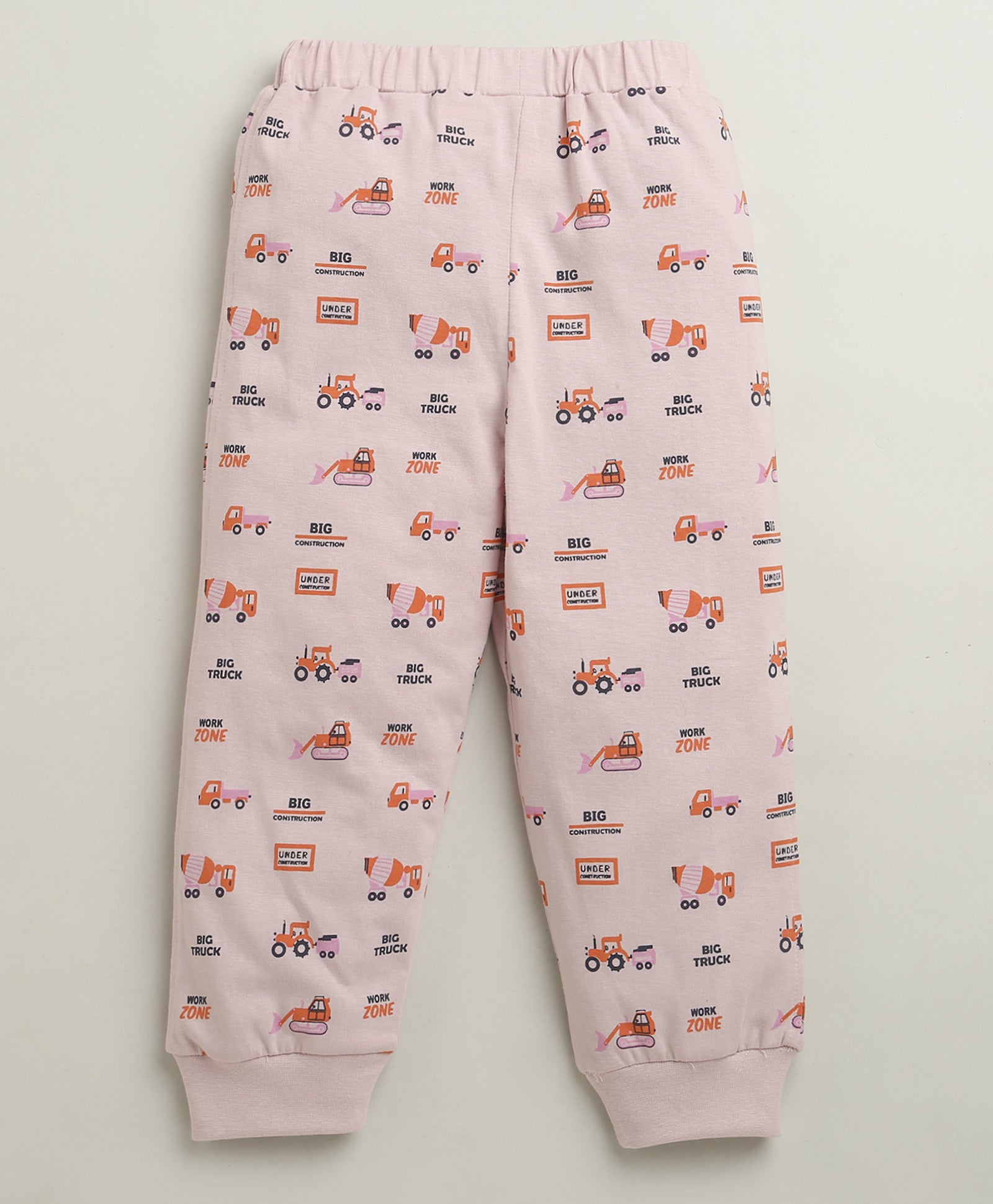 Dusty Pink Boys Full Sleeves Cotton T-Shirt & Pyjama Set