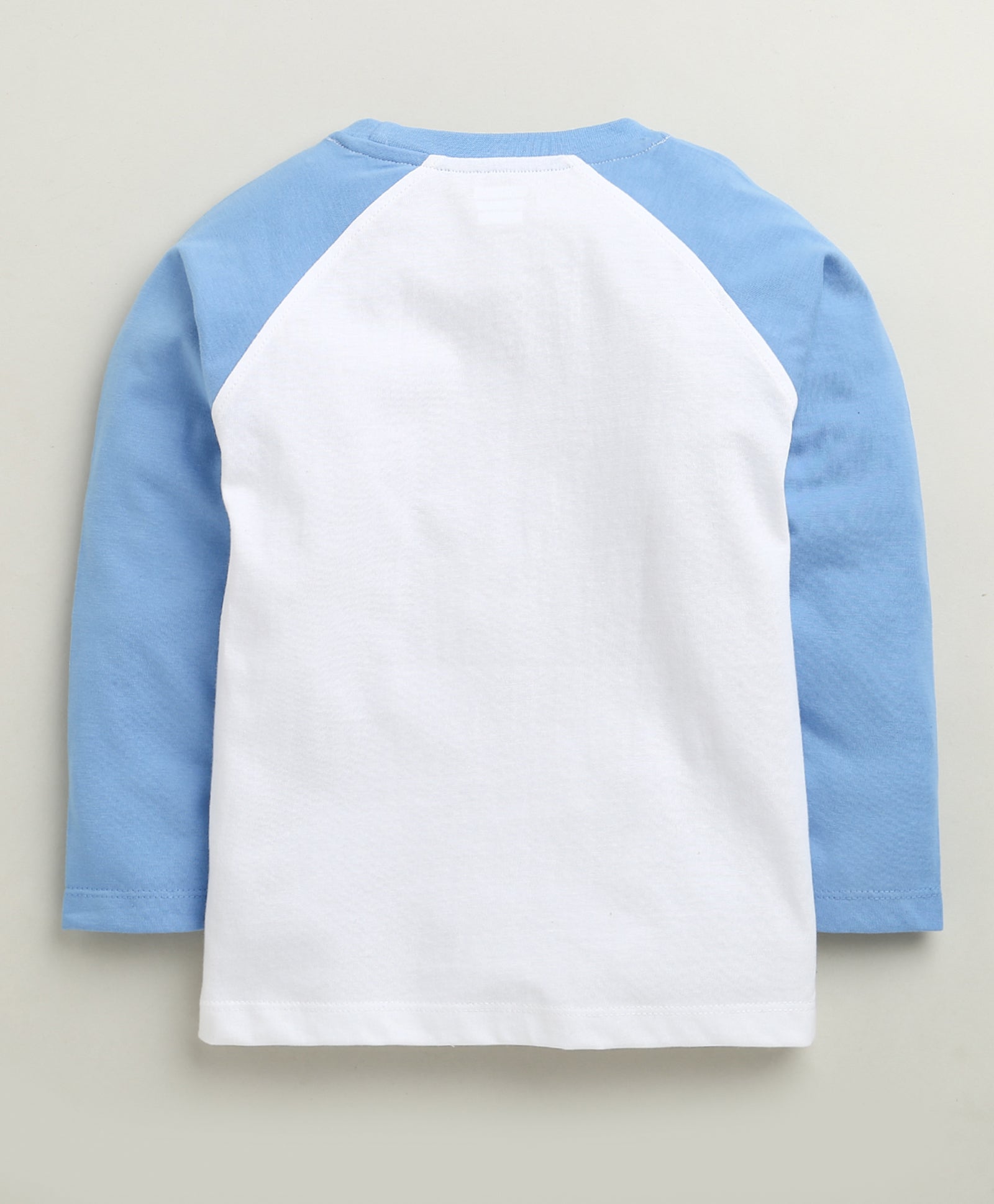 White & Blue Boys Full Sleeves Cotton T-Shirt & Pyjama Set