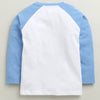 White & Blue Boys Full Sleeves Cotton T-Shirt & Pyjama Set