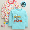 BUMZEE Blue & Peach Boys Full Sleeves Cotton T-Shirts Pack Of 2