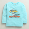 BUMZEE Blue & Peach Boys Full Sleeves Cotton T-Shirts Pack Of 2