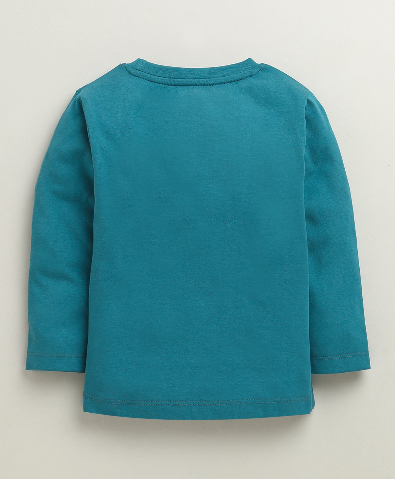 BUMZEE Beige & Teal Boys Full Sleeves Cotton T-Shirts Pack Of 2