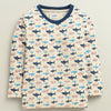 BUMZEE Beige & Teal Boys Full Sleeves Cotton T-Shirts Pack Of 2