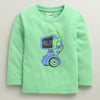 BUMZEE Blue & Green Boys Full Sleeves Cotton T-Shirts Pack Of 2