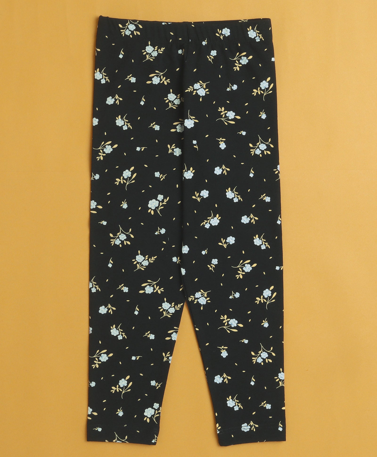 Girls Leggings Yellow & Black Pack of 2