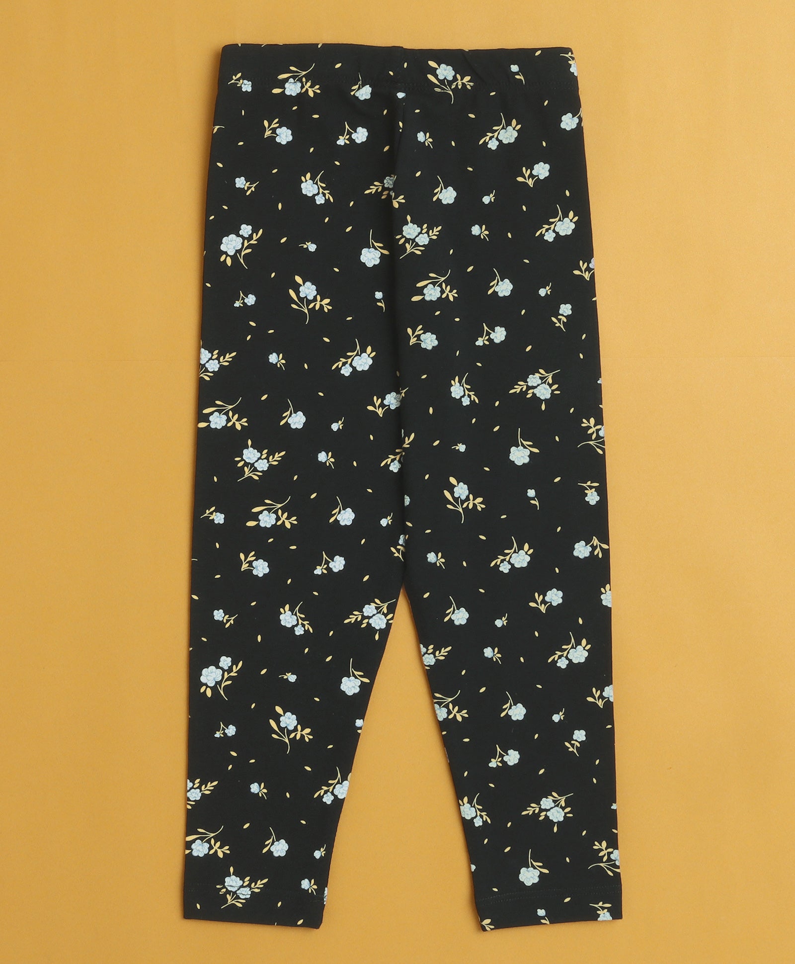 Girls Leggings Yellow & Black Pack of 2