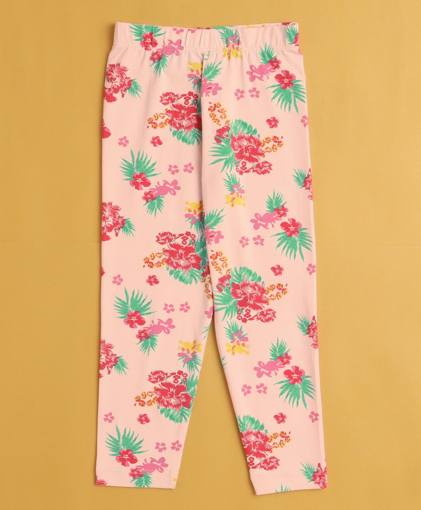 Girls Leggings Pink & Peach Pack of 2