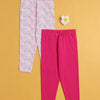 Girls Leggings Pink & White Pack of 2