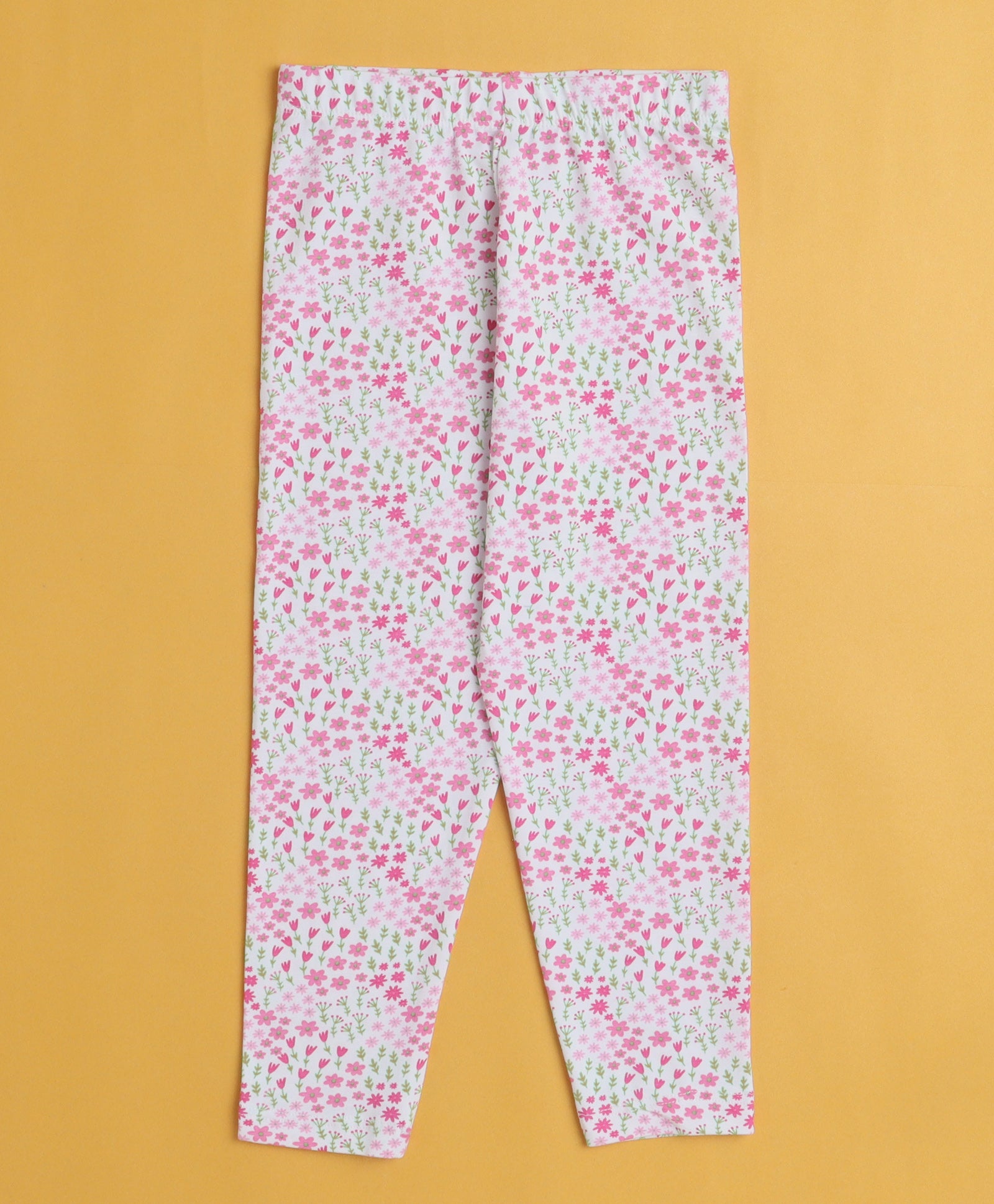 Girls Leggings Pink & White Pack of 2
