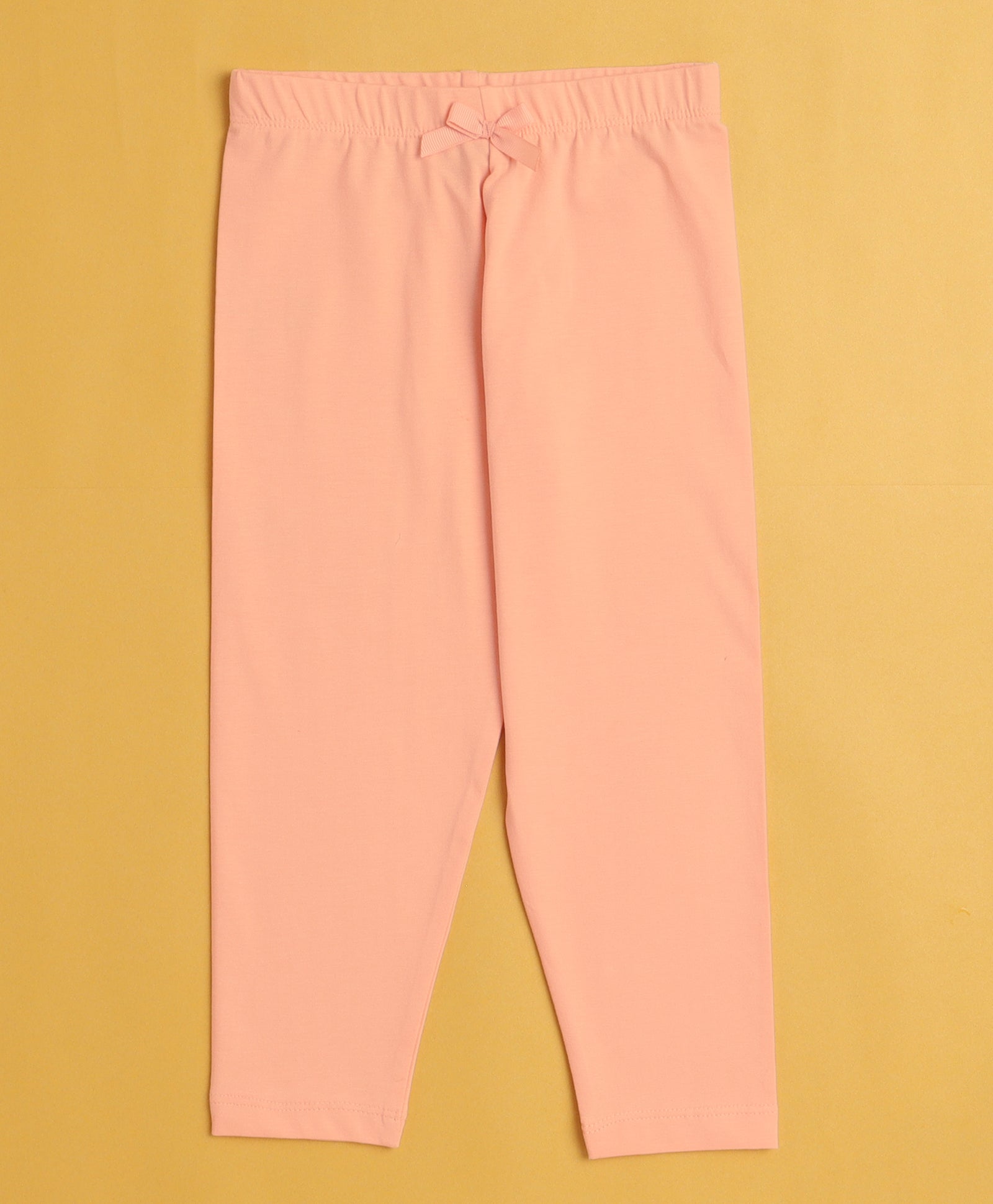 Girls Leggings Peach & Navy Pack of 2