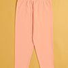 Girls Leggings Peach & Navy Pack of 2